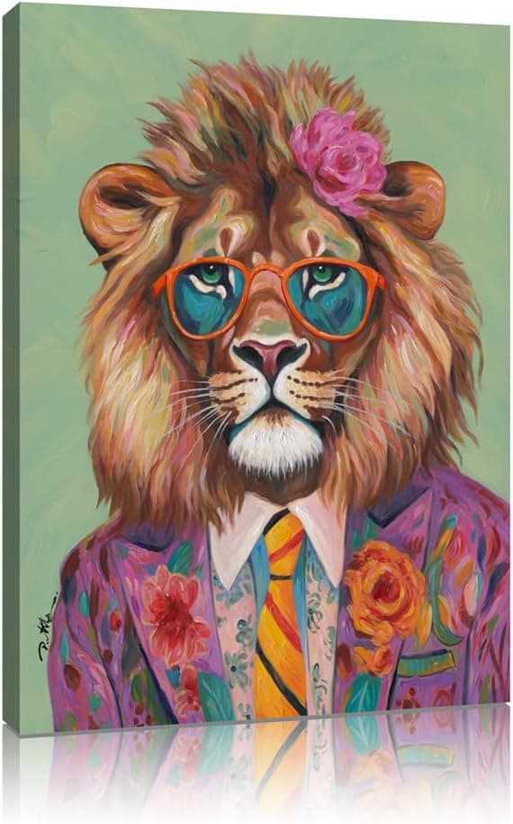 Detalle de XMYATELi Lion portrait art print 30x40cm