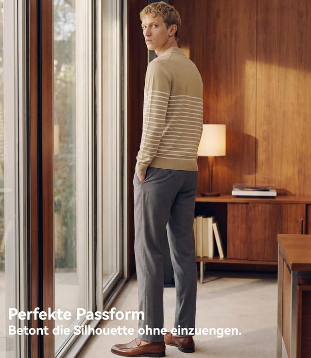 Detalle de GLESTORE Poloshirt Langarm 78% Viskose