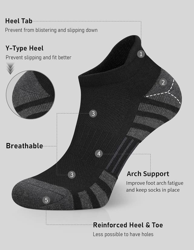 Detalle de Airacker Ankle Running Socks 6 pack
