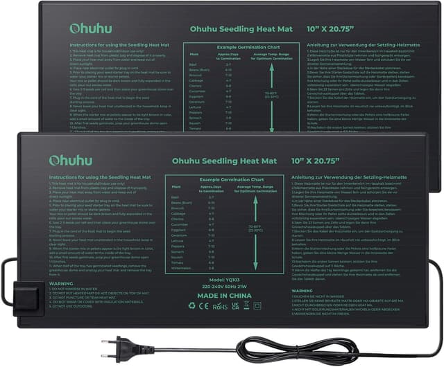 Imagen de Ohuhu Tapis Chauffant 2 Pièces 52x25 cm en OfertitasTOP