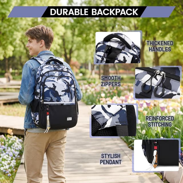 Detalle 2 de Amythe Zaino Scuola Superiore e Media per Ragazzi con PC 16 pollici, 32 litri – Nero