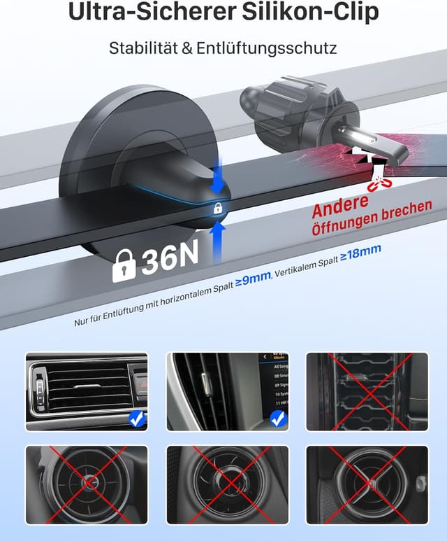 Detalle 2 de YOSH Handyhalterung Auto 40 mm