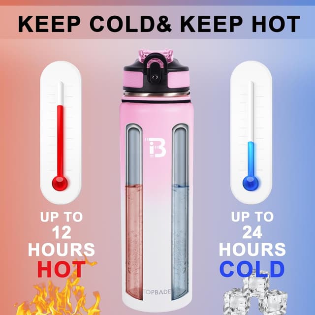 Detalle 1 de TOPBADE borraccia termica 700 ml con 2 tappi