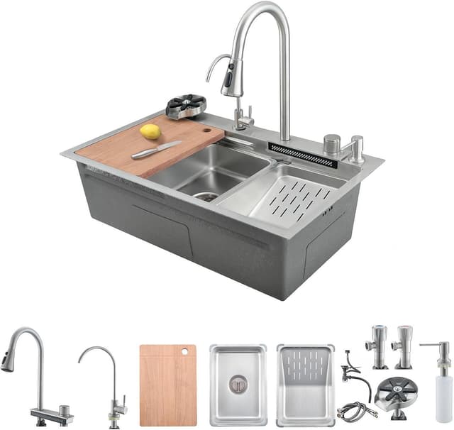 Imagen de Bokaiya Kitchen Sink Multifunction Waterfall 75x45cm en OfertitasTOP