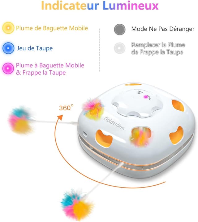 Thumbnail 6 de GoldenSun Jouet pour Chat 4 en 1 Rechargeable