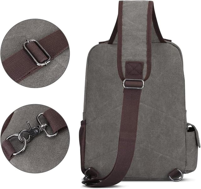 Detalle de S-ZONE D04v863 zaino unisex taglia unica con tracolla regolabile e tasche multiple