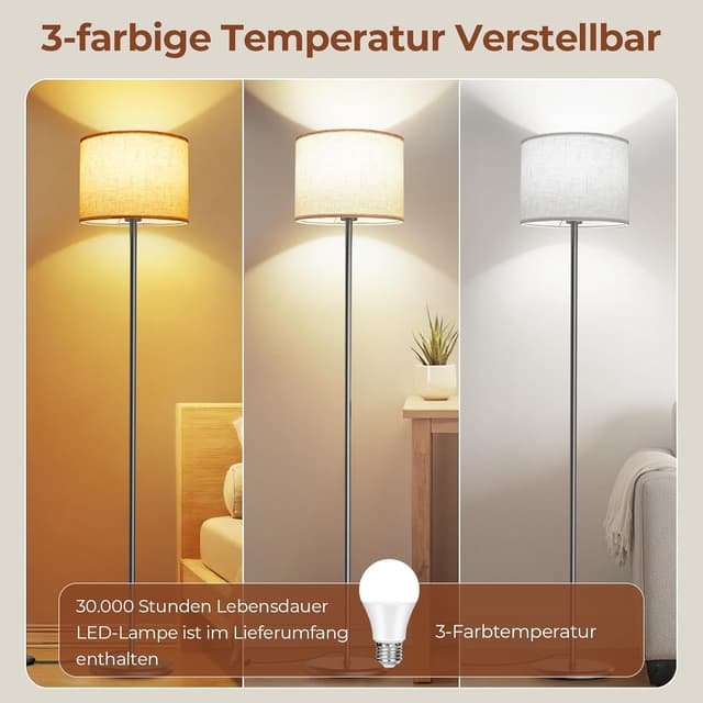 Detalle 2 de AmazeFun LED Stehlampe 156 cm für Wohnzimmer