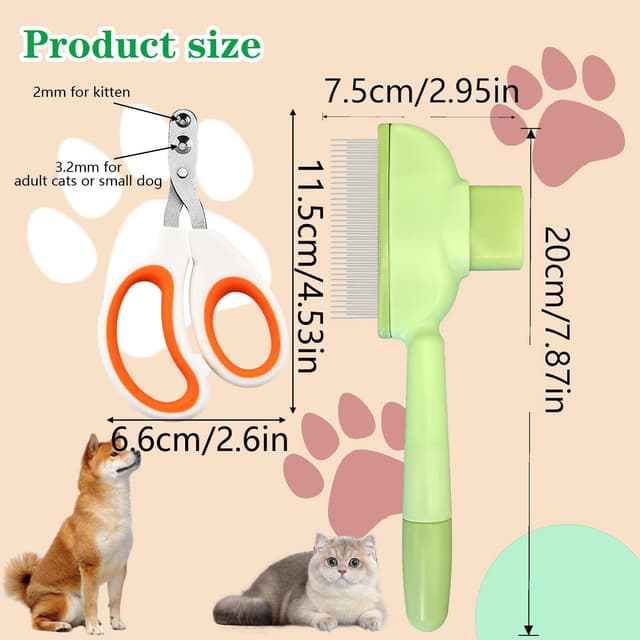 Thumbnail 2 de Fellblitz Bürste Katze 3-teiliges Pflegekit