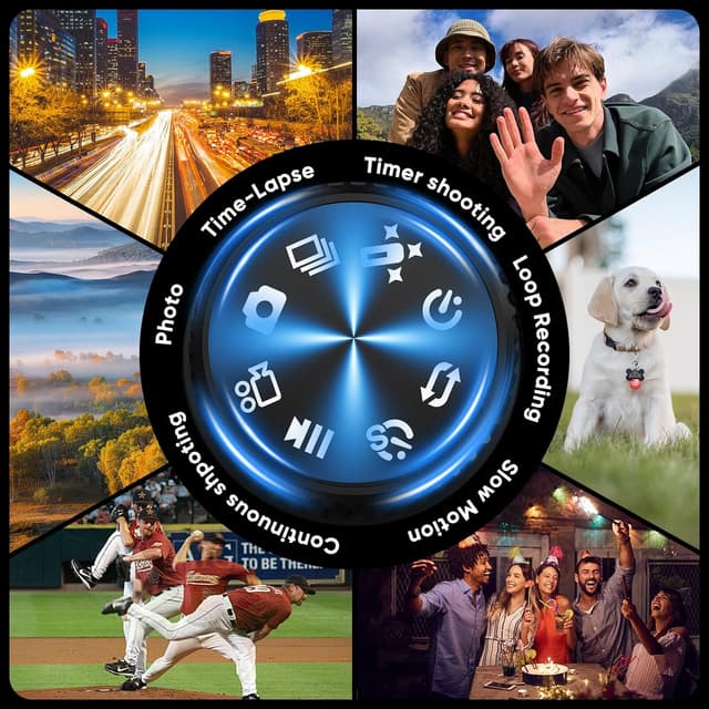 Detalle 2 de ORDRO D130 5K Digital Camera with 80MP Photos, 18X Zoom, 270° Flip Screen, WiFi & 32GB SD card