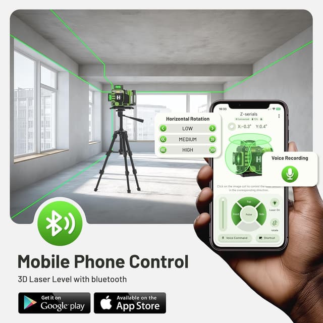 Detalle 2 de Huepar M-9011G Green Laser Level