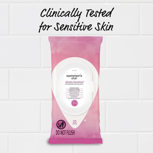 Thumbnail 3 de Summer's Eve Simply Sensitive Feminine Wipes 32ct
