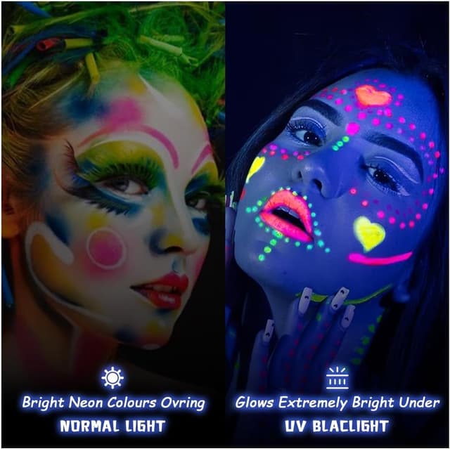 Thumbnail 2 de URAQT Body Paint Neon 8 colori trucco 🎨