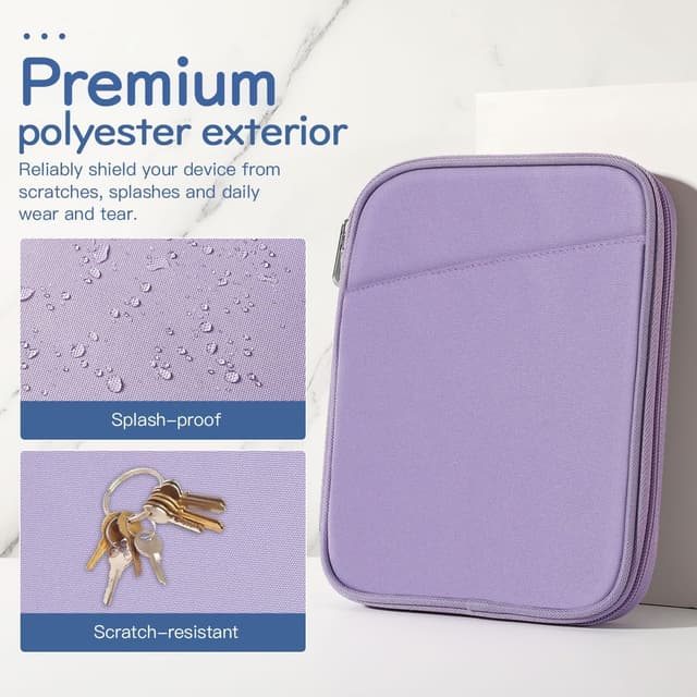 Detalle de Vinabilia 6–7 Zoll Sleeve-Tasche für 7" Kindle Paperwhite & Colorsoft Signature (Grau-violett)