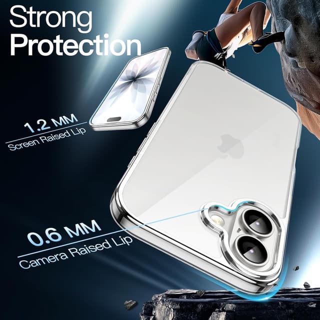 Detalle 2 de JETech Cover per iPhone 17 da 6,3 pollici trasparente antiurto e anti-ingiallimento