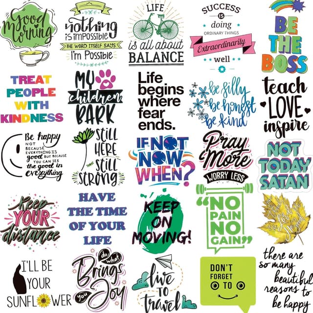 Detalle de 300PCS Motivational Words Stickers for Adults ๐ท