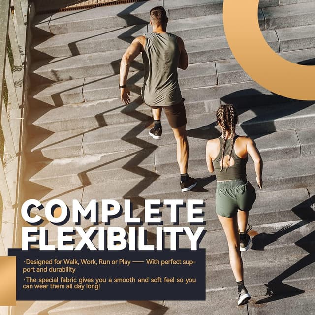 Thumbnail 6 de Lusenone Copper Ankle Brace Support Compression Sleeve Socks (Pair) for Men & Women