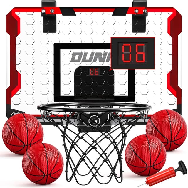Detalle de TEMI Indoor Basketball Hoop with 4 Balls