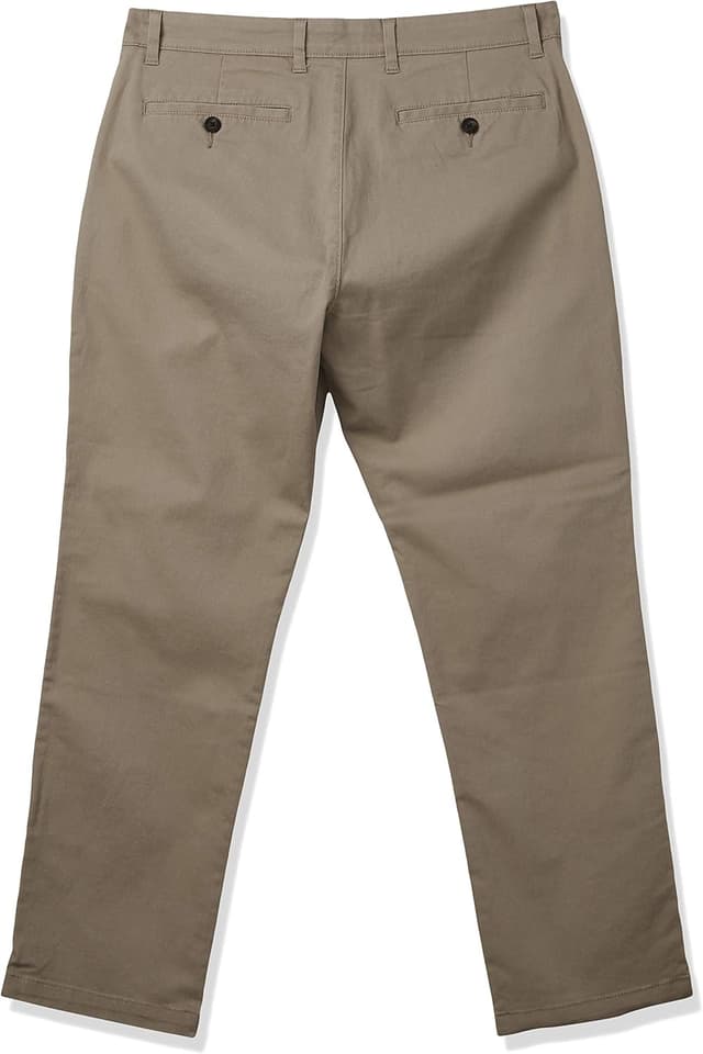 Detalle de Amazon Essentials Men’s Straight-Fit Casual Stretch Chino Trousers (Khaki)