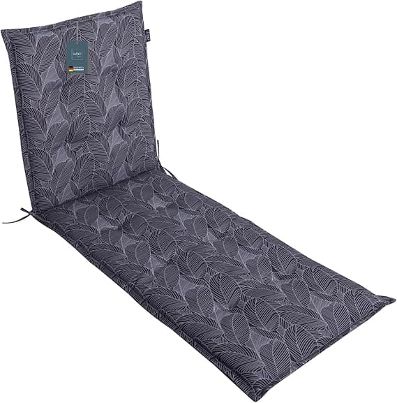 Detalle de LILENO HOME Cojín Tumbona Jardín, Enrollable, Grises ☀
