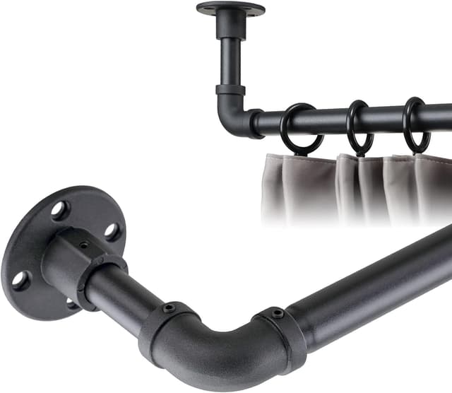 Imagen de Harrms Industrial Curtain Poles 81-109cm 🪟 en OfertitasTOP