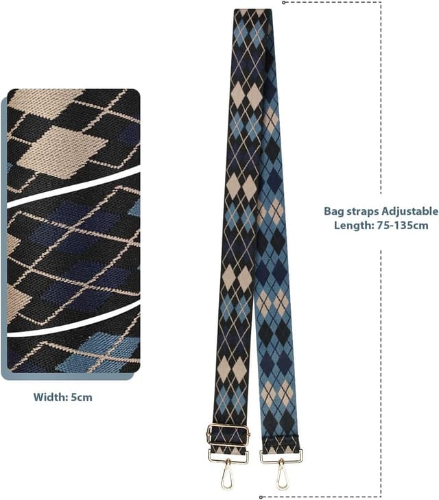 Detalle de Stouchi Adjustable Wide Shoulder Strap Replacement (5cm) – 75–135cm