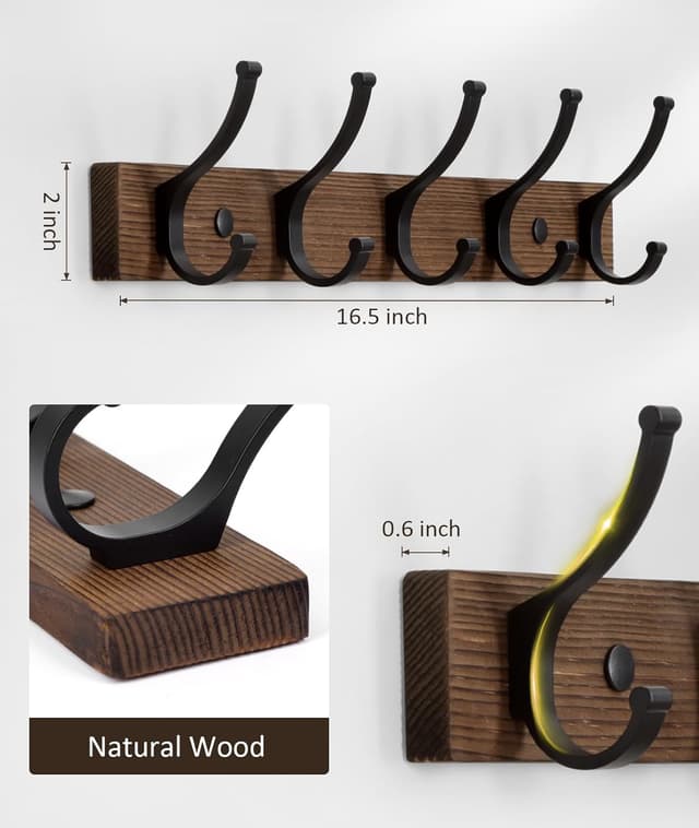 Thumbnail 6 de Optish 16.5" Wood Coat Rack