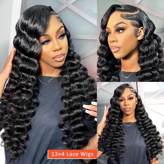 Thumbnail 6 de AAKJJ Deep Wave 13x4 HD Lace Front Wig (200% Density) — Glueless, Pre-Plucked, 26 Inch
