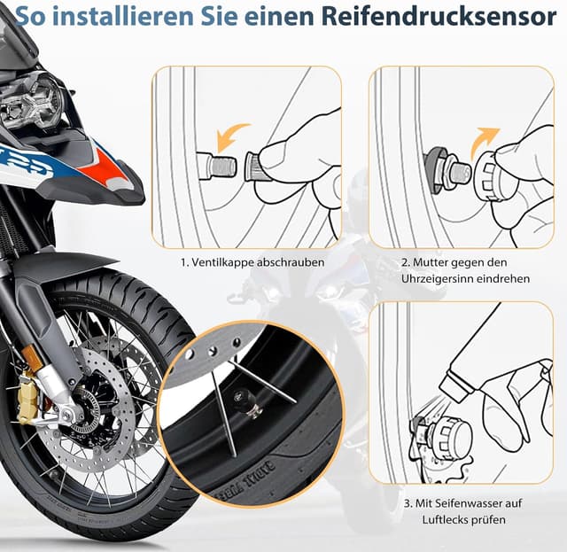 Detalle 2 de Carpuride W702T Pro Motorrad CarPlay/Android Auto Bildschirm mit TPMS