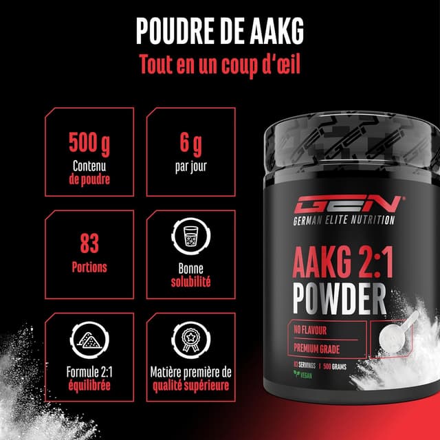 Detalle 2 de AAKG 500 g L-Arginine Alpha-Cétoglutarate