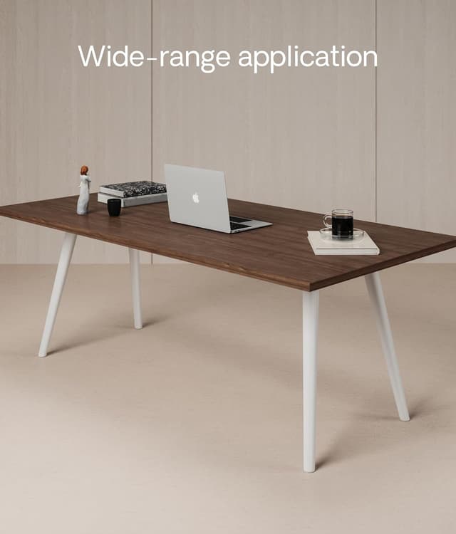 Detalle 1 de Desktronic Table Top 140 x 70 cm in Walnut (25 mm) for height-adjustable desks and dining tables