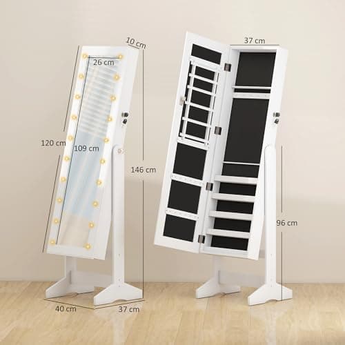 Thumbnail 6 de HOMCOM espejo joyero LED 20 luces