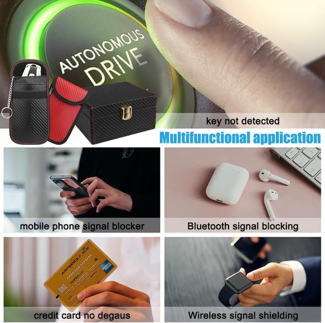 Thumbnail 6 de Diyife Car Key Signal Blocker Box (Faraday Box) for 5–7 keys with 2 Faraday pouches