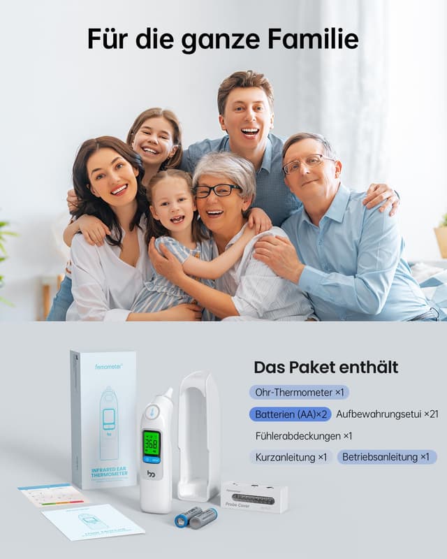 Thumbnail 4 de Femometer Fieberthermometer Ohr 1s für Erwachsene & Kinder
