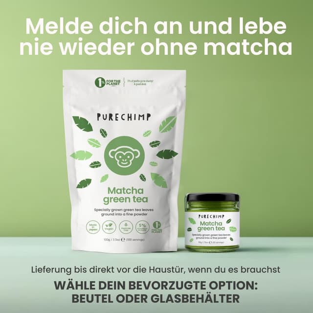 Thumbnail 6 de PureChimp Ceremonial Matcha (100 g) – 100% reines Matcha-Pulver für Latte, Aufgüsse & Rezepte