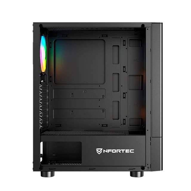 Detalle de Nfortec Caelum RGB Torre ATX con frontal mallado cristal templado