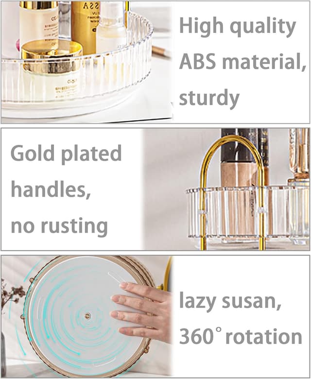 Detalle 1 de shuang qing Rotating Makeup Organizer 3 Tier