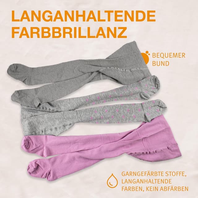 Thumbnail 4 de wellyou Kinder Strumpfhosen bunt 3er Set