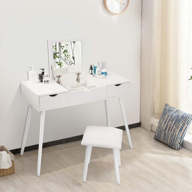 Thumbnail 1 de EUGAD Juego Mesa de Tocador 100x40x75cm 💺