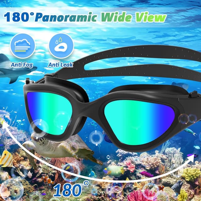 Detalle de HotSrace swim goggles 180° view