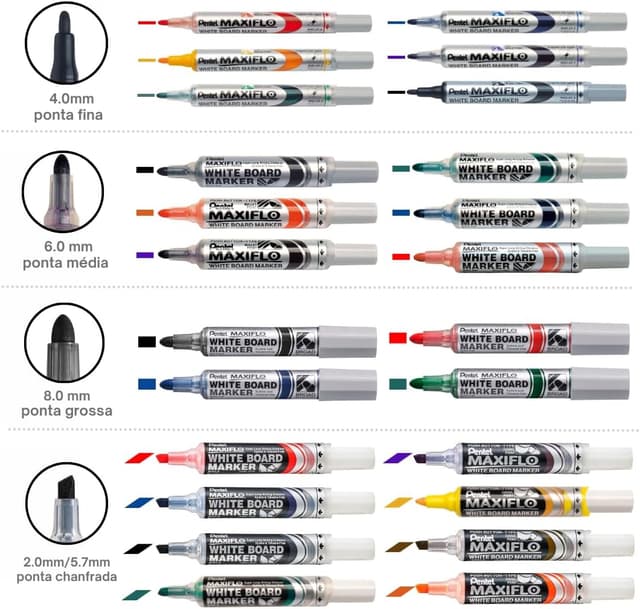 Detalle 2 de Pentel Whiteboard Marker Maxiflo MWL5M-CO, 2,5 mm
