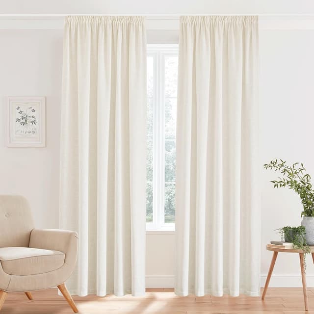 Thumbnail 1 de PONY DANCE Leinenvorhang Creme 245x140 cm