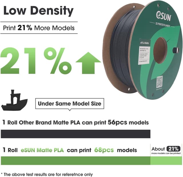 Thumbnail 4 de eSUN PLA Opaco 1,75 mm 1 kg — Nero profondo 🖨
