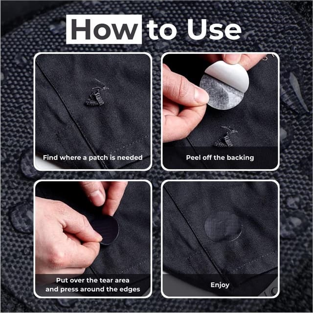Detalle 2 de aZengear Repair Patches DIY Kit (11 pcs) for down jackets, tents, shoes and more