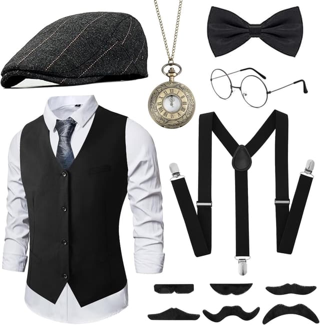 Imagen de GOKINDOR 20er Jahre Kostüm Set 1 Hut en OfertitasTOP