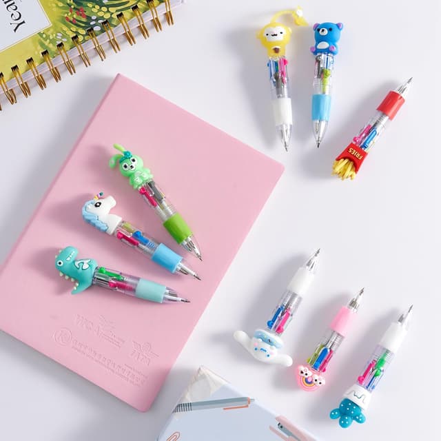 Detalle de Defresit 40 Pack 4-in-1 Multicolour Ballpoint Pens (Cute Cartoon Animal Set) for Kids