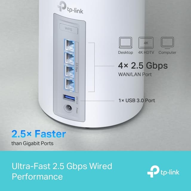 Thumbnail 4 de TP-Link Deco BE65 BE9300 Mesh WiFi 7 9.3 Gbps