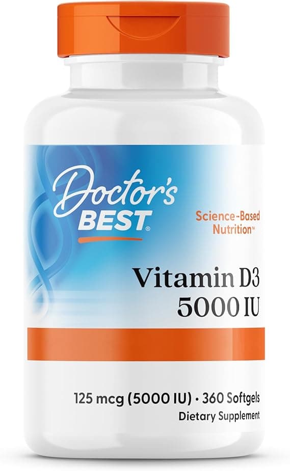 Imagen de Doctor's Best Vitamina D3 5.000 UI, Dosis Depot, 360 Cápsulas🌱 en OfertitasTOP