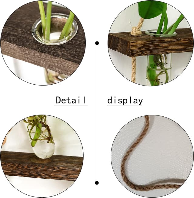 Detalle de XXXFLOWER Wall Hanging Propagation Station 15 test tubes