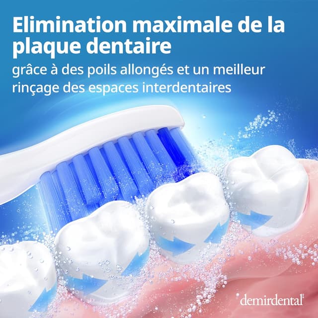 Detalle 2 de 8 embouts demirdental Medium compatibles Philips Sonicare (remplace HX6018) — blancs