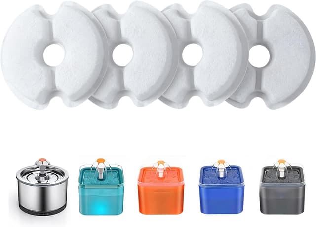 Thumbnail 6 de Yiupea Cat Fountain Filter Sponges 8 Pack (pre-filter sponges for cat water fountain pumps)